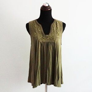 Knox Rose Sage Green Sleeveless Top
